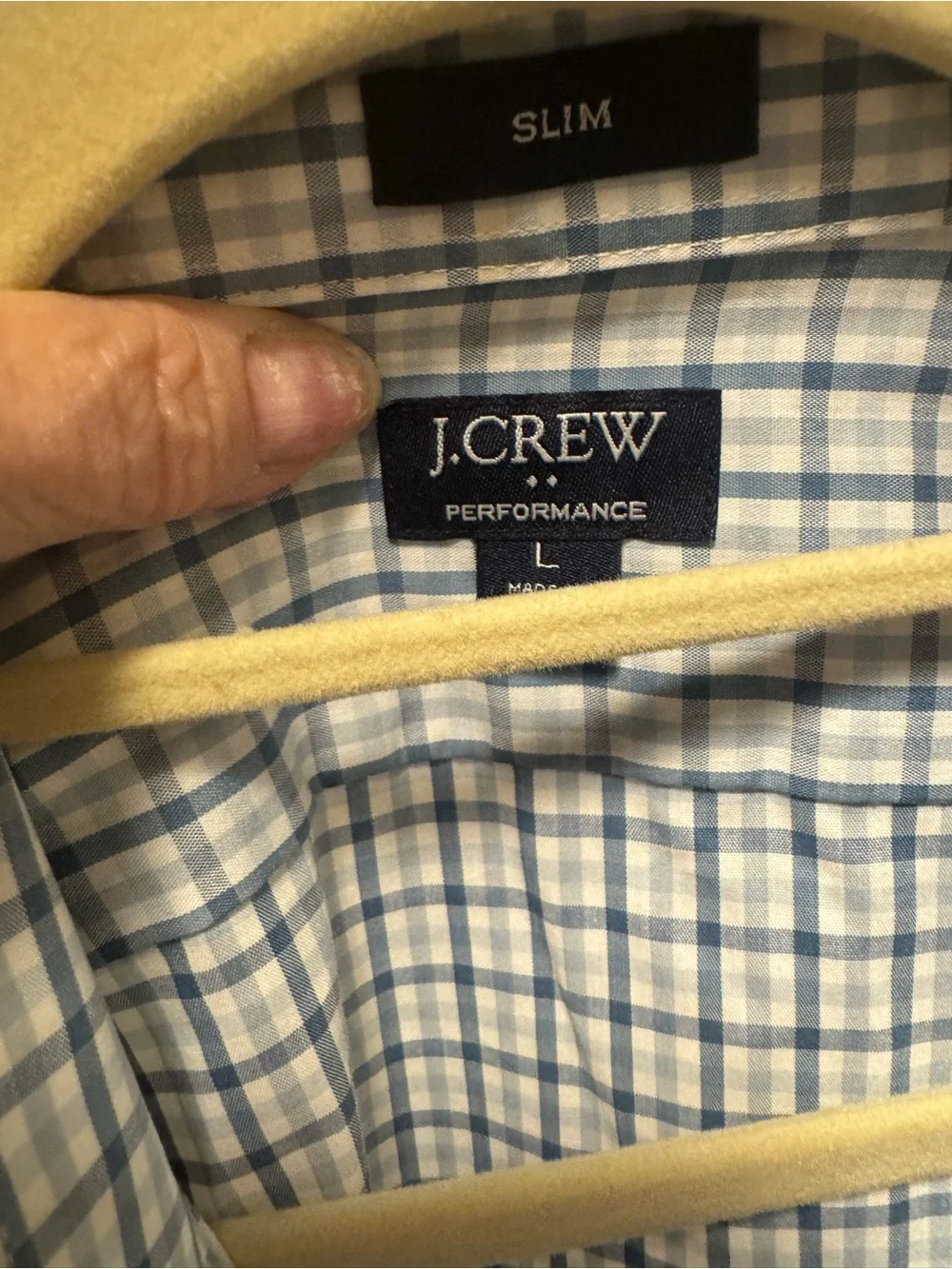 J. Crew crisp checked